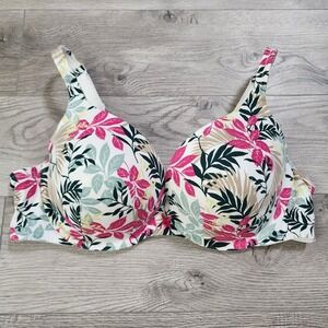Cacique Lightly‎ Lined Balconette Bra 44C Underwire Back Smoothing NWOT